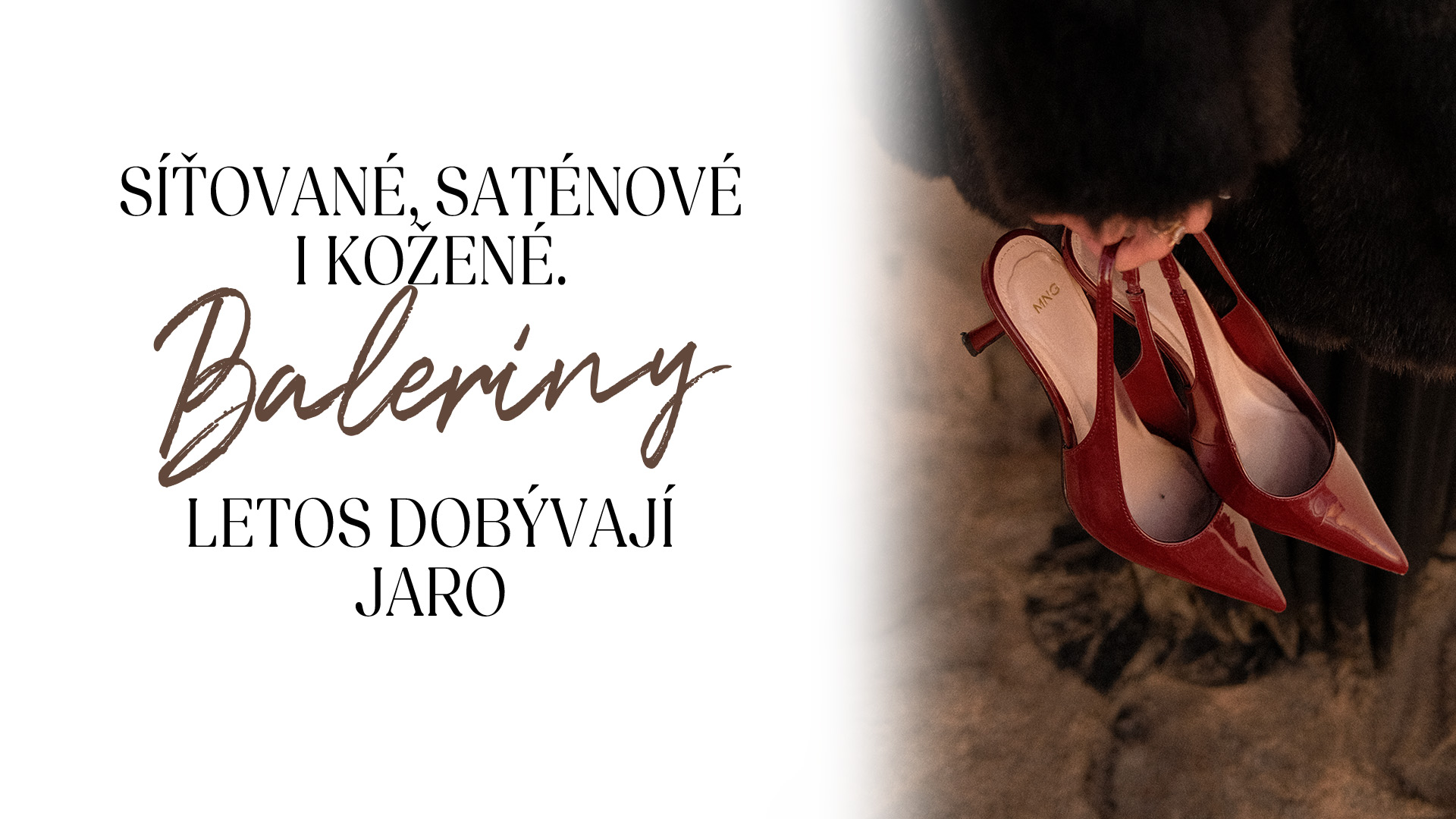 Síťované, saténové i kožené. Baleríny letos dobývají jaro