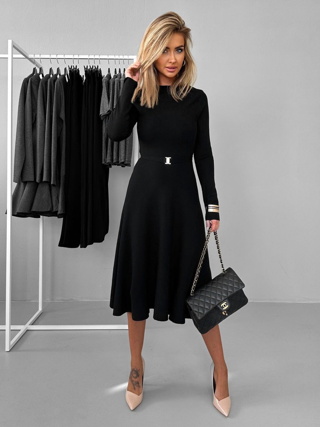 Dannell - Elegantní midi šaty s mašlí pro dámy main image 0