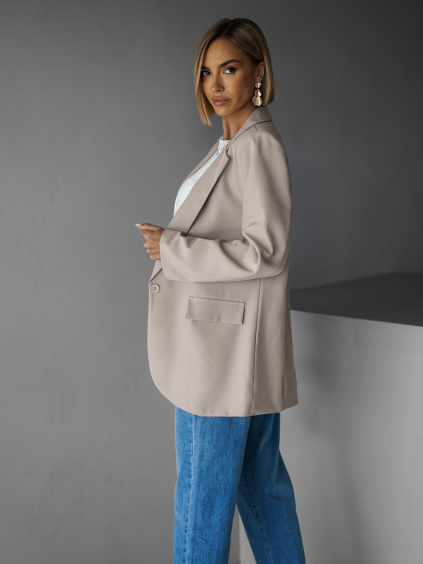 Béžové elegantní sako SIRONA