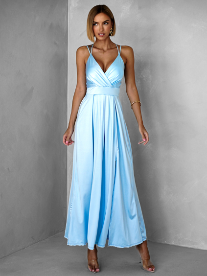 Světle modré elegantní šaty SAURANA