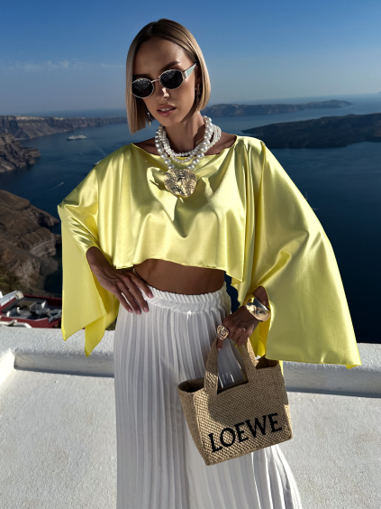 Žlutý letní elegantní top LUFFIN