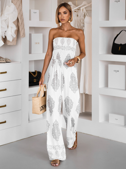 Bílý letní dlouhý overal RELOFT