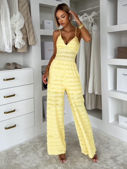Žlutý elegantní dlouhý overal VOTOTA