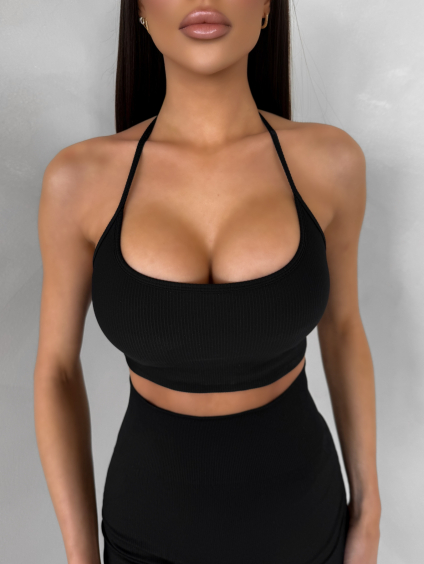 Černá sportovní podprsenka HALIRA