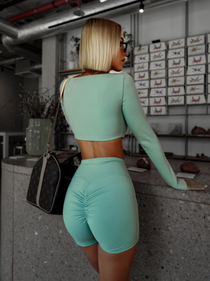 Zelené sportovní push up kraťasy MARITEX