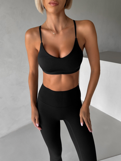 Černá sportovní podprsenka VELIRA na ramínka
