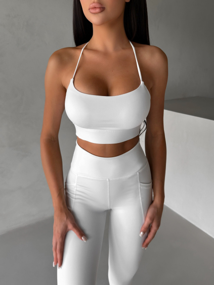 Bílá sportovní podprsenka OSSANIT na ramínka