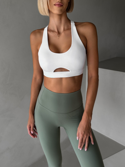 Bílá sportovní jóga podprsenka VEBINE