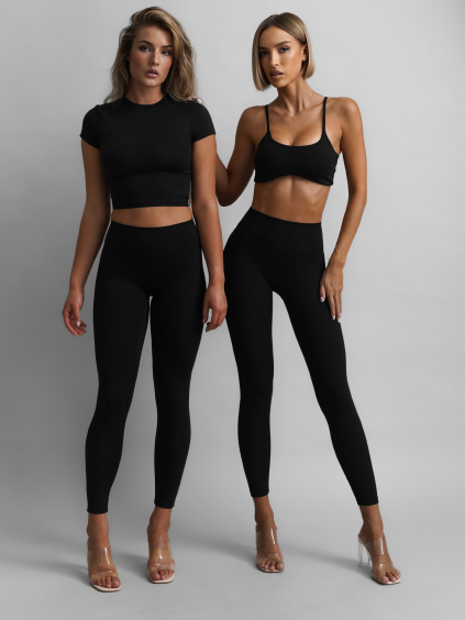 Černé sportovní legíny LOTOLIT s vysokým pasem