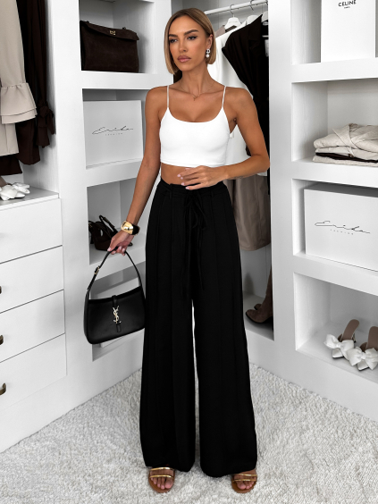 Černé široké kalhoty GLIFFON s puky