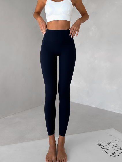 Tmavě modré sportovní fitness legíny ZEMIRA