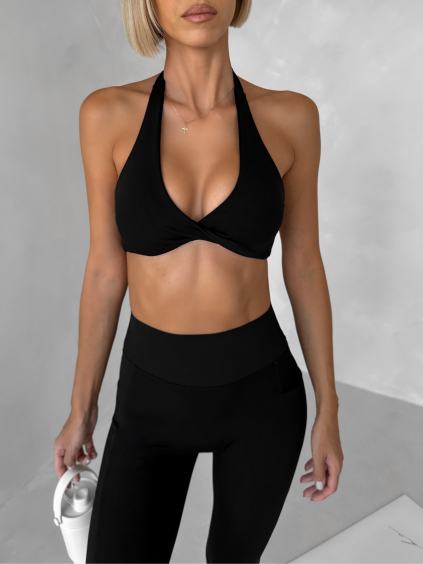 Černá sportovní jóga podprsenka CHOPEK