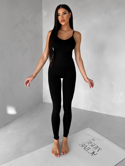 Černý sportovní push up overal ELANTRA