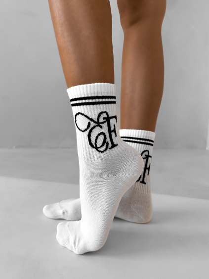 Bílé vysoké ponožky ERIKA FASHION Line