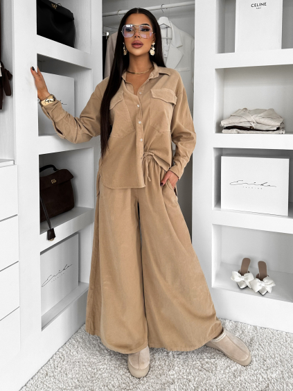 Světle hnědé široké kalhoty VORELLE