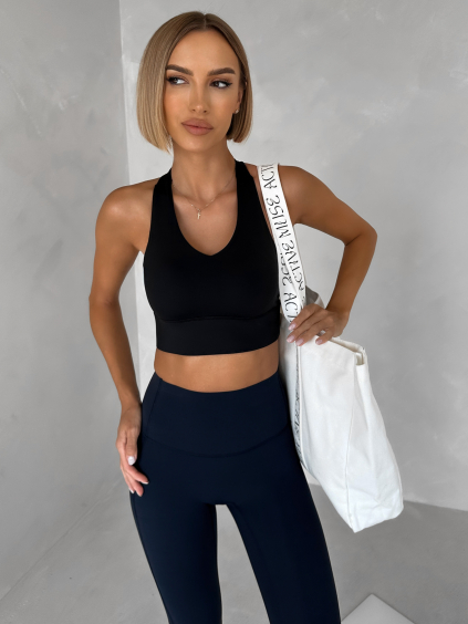 Černá sportovní podprsenka top DALURE
