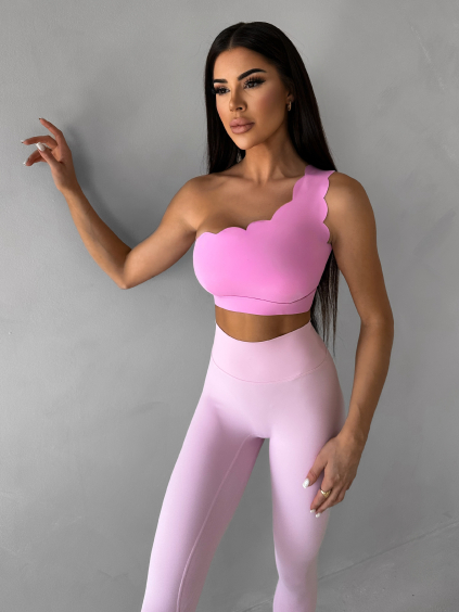 Růžová sportovní vlnkovaná podprsenka FELIMA