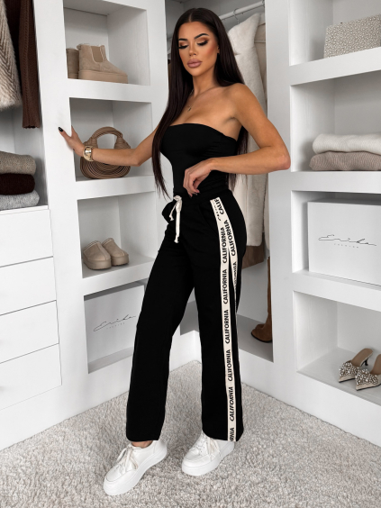 Černé pohodlné tepláky MYRANO