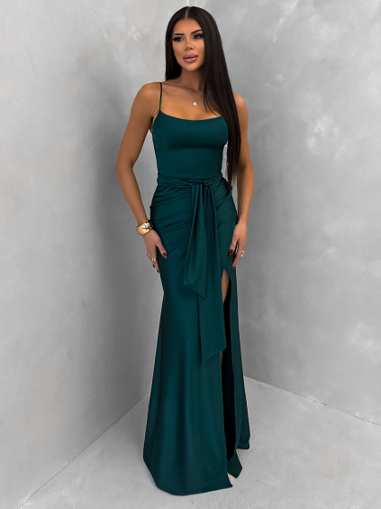 Smaragdové společenské dlouhé šaty BELUNA