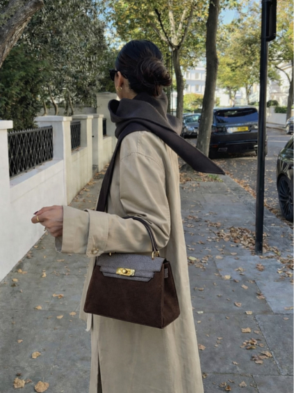 Hnědá semišová kabelka TRALOMI