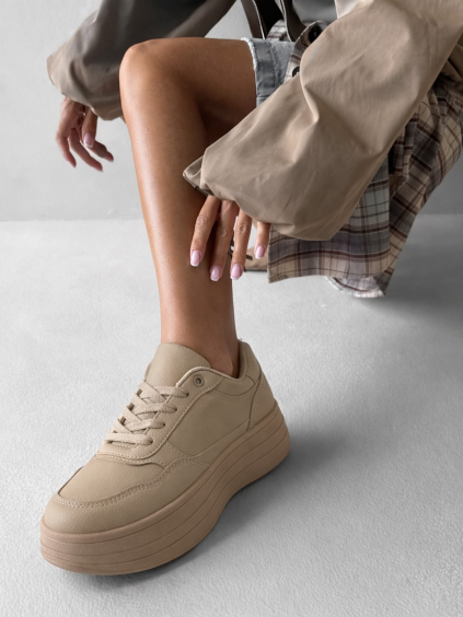 Světle hnědé tenisky RENZO na platformě