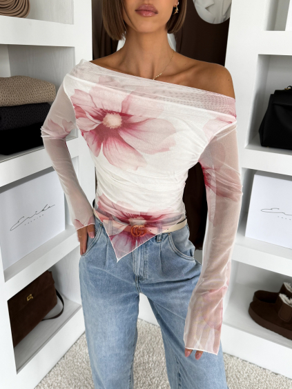 Bílý elegantní top ONDRALIS