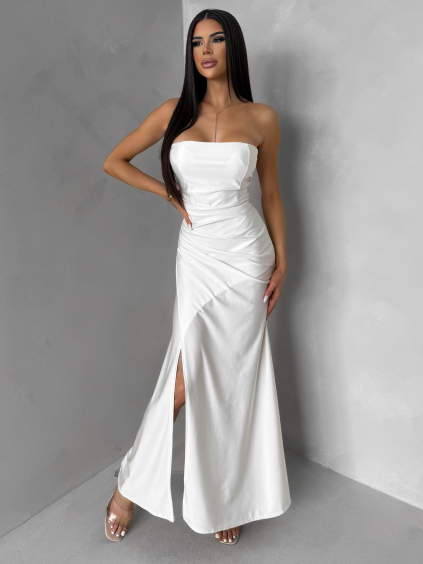 Krémové tvarující korzetové šaty ESLIRA bez ramínek