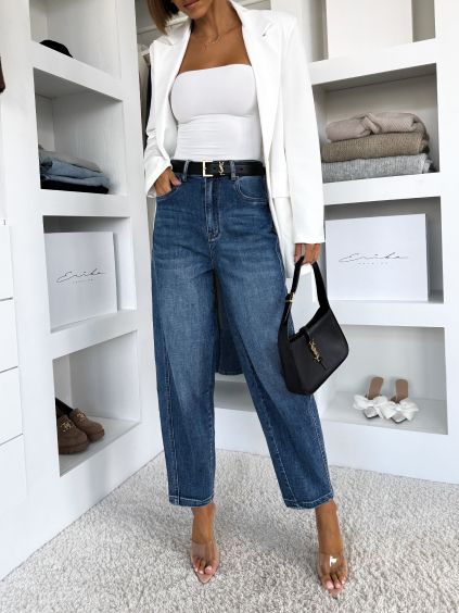 Modré široké mom džíny UNDARY