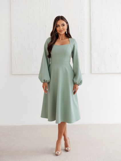 Mintové elegantní midi šaty MARAYA