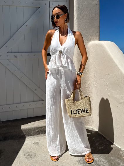 Bílý elegantní stylový letní komplet LEONAR