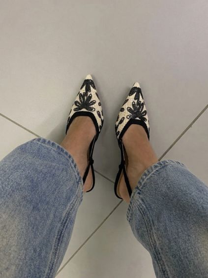 Černé elegantní letní lodičky na podpatku FLEXITA