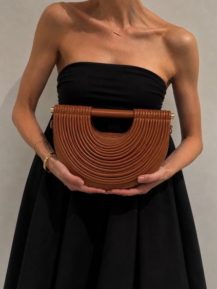 Hnědá elegantní letní kabelka VIRENA