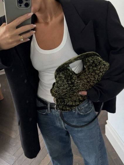 Khaki stylová mini malá kabelka IVERONA
