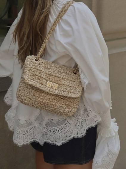 Krémová mini malá cross body kabelka CIRELLA