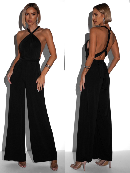 Černý dlouhý overal PERCY na zavazování