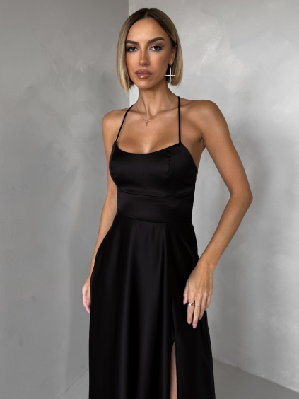 Černé dlouhé elegantní šaty CELLINES