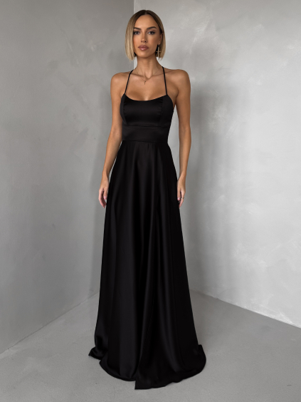 Černé dlouhé elegantní šaty CELLINES