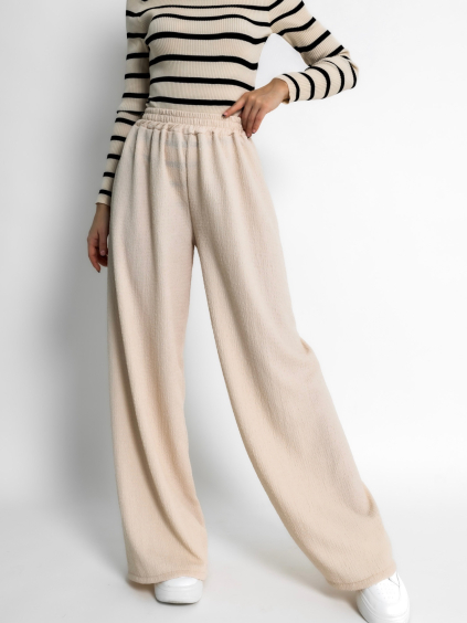 Béžové basic široké kalhoty STAYSY