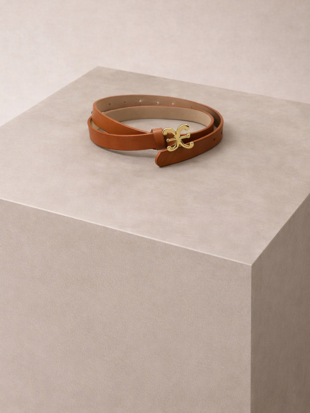 Hnědý hladký pásek DELEXI 