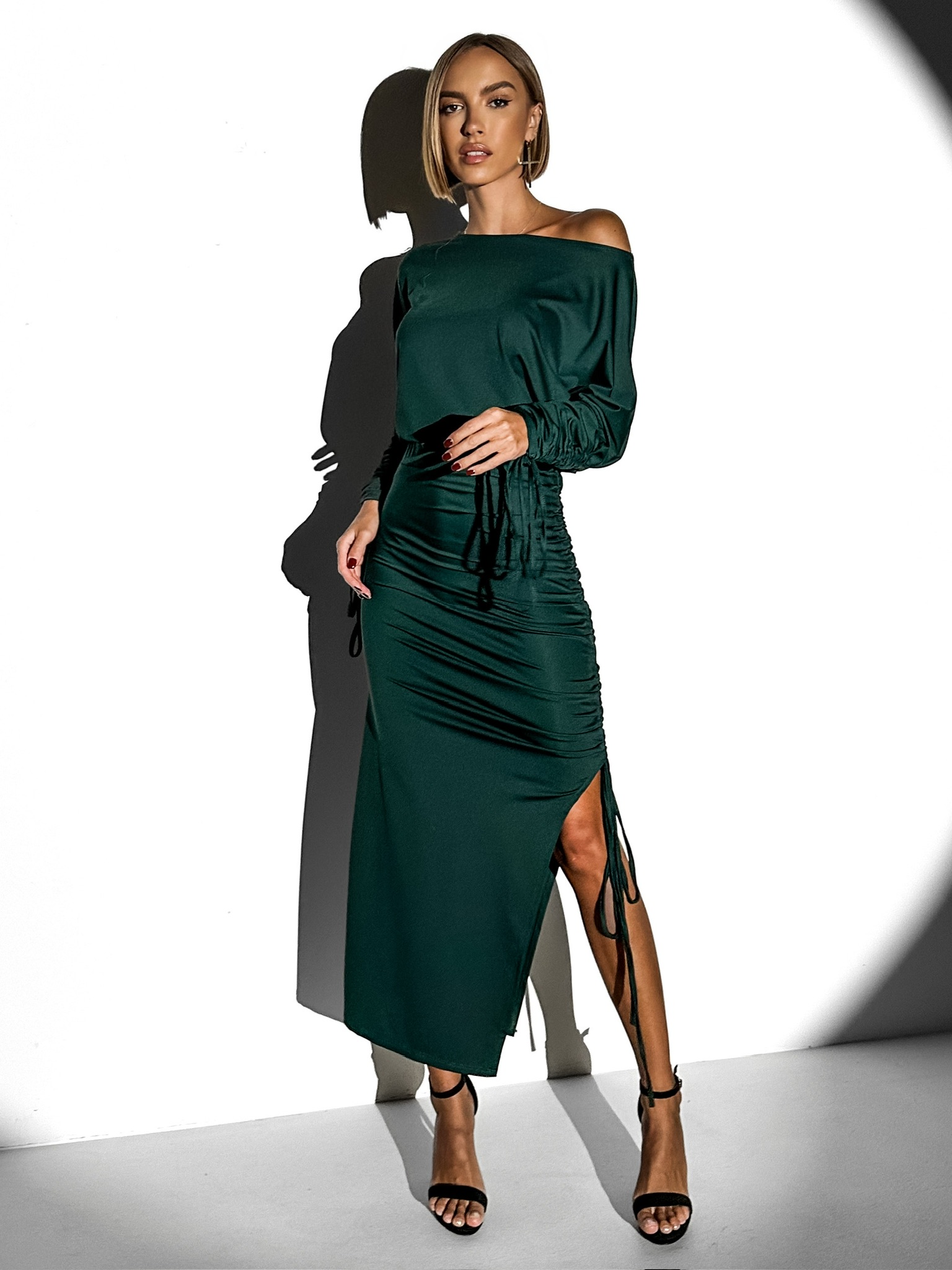 Smaragdový elegantní komplet TIMOTHY Velikost: ONESIZE