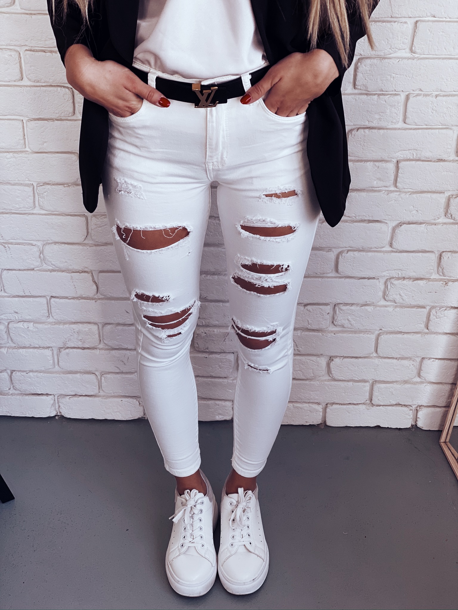 Kalhoty Tonny/white Velikost: XS