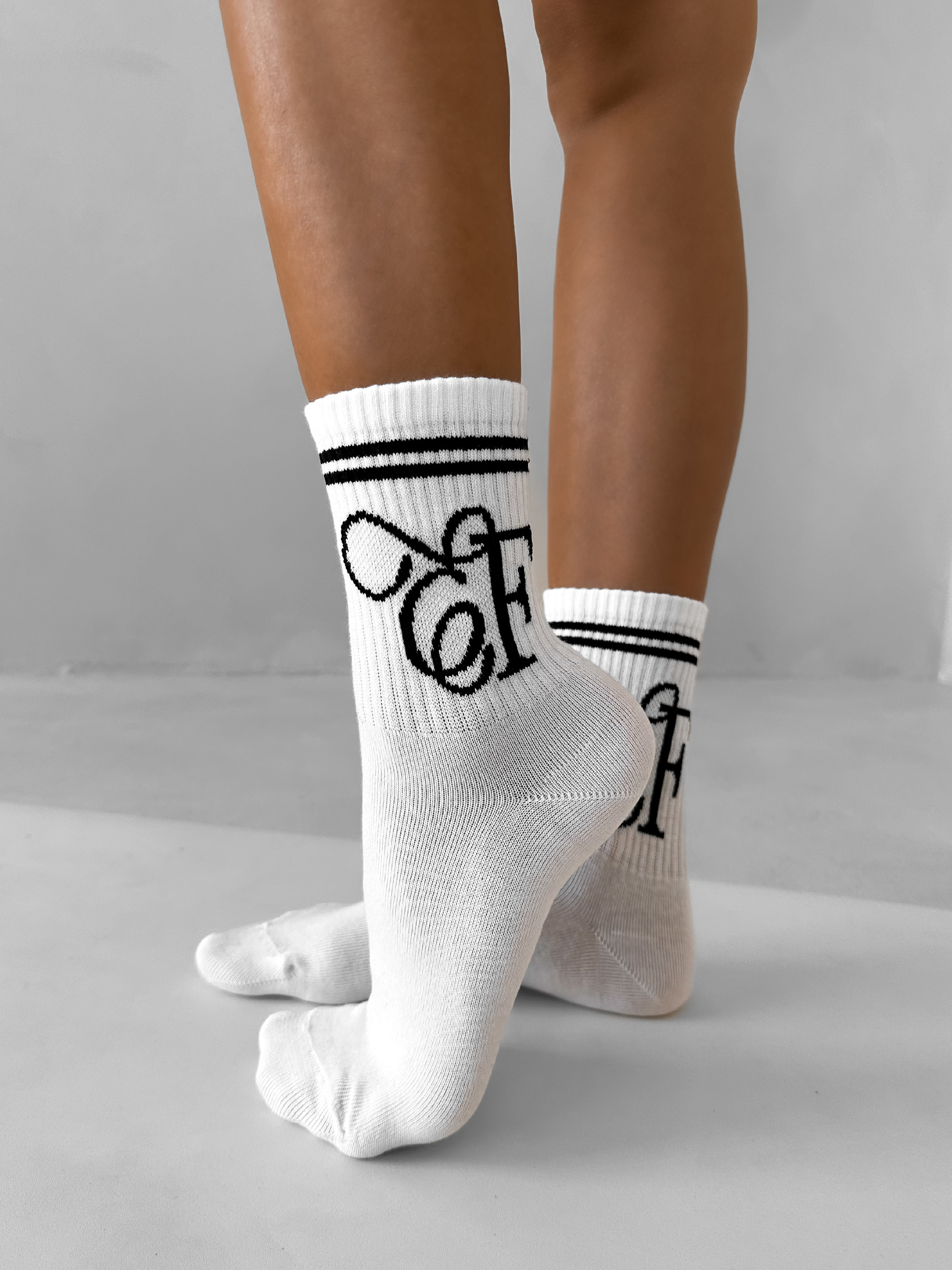 Levně Bílé vysoké ponožky ERIKA FASHION Line
