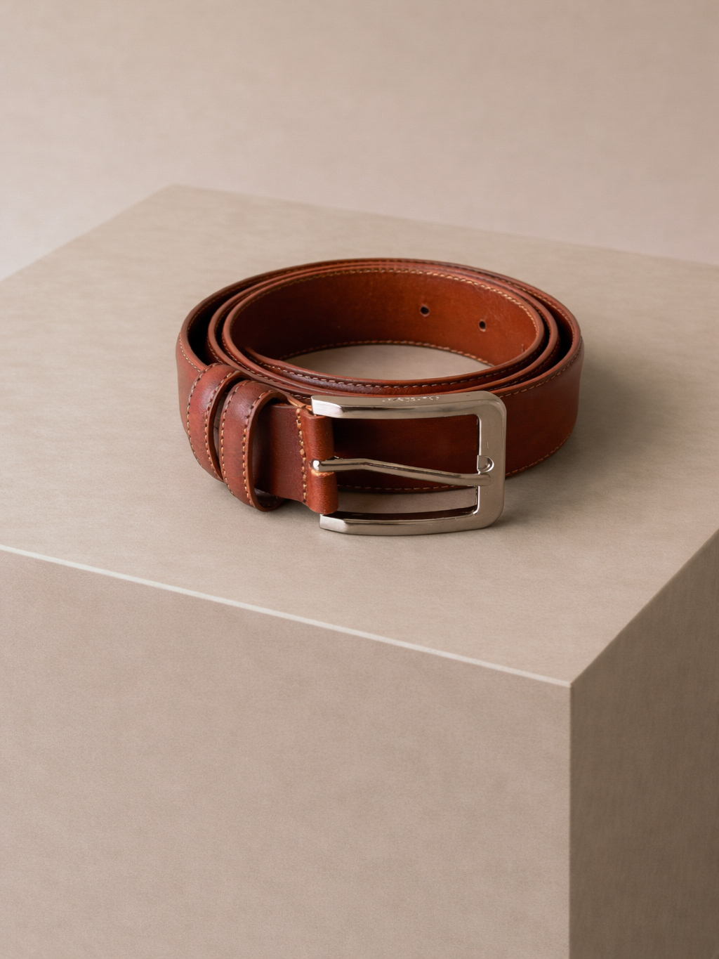 Hnědý koženkový pásek ETUNAL 