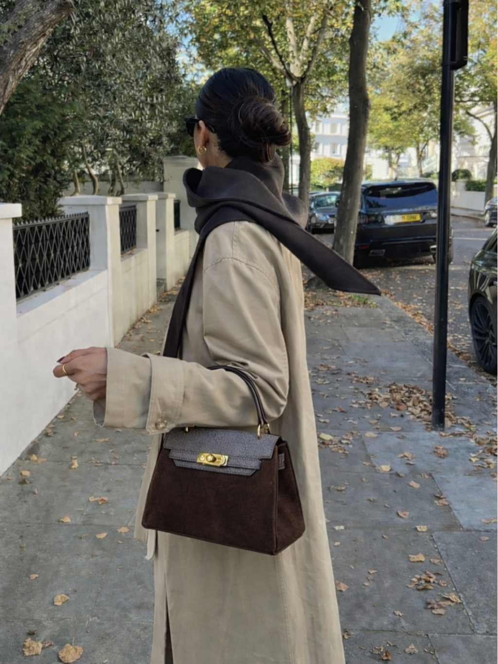 Hnědá semišová kabelka TRALOMI 