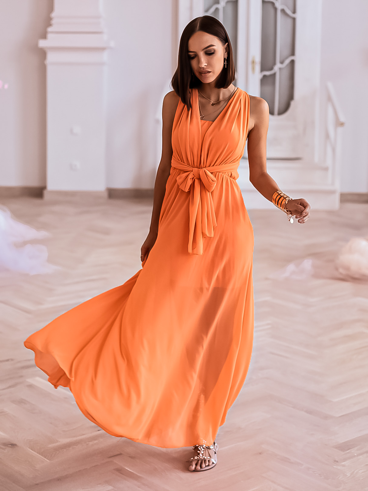 Šaty Amora Barva: Oranžová