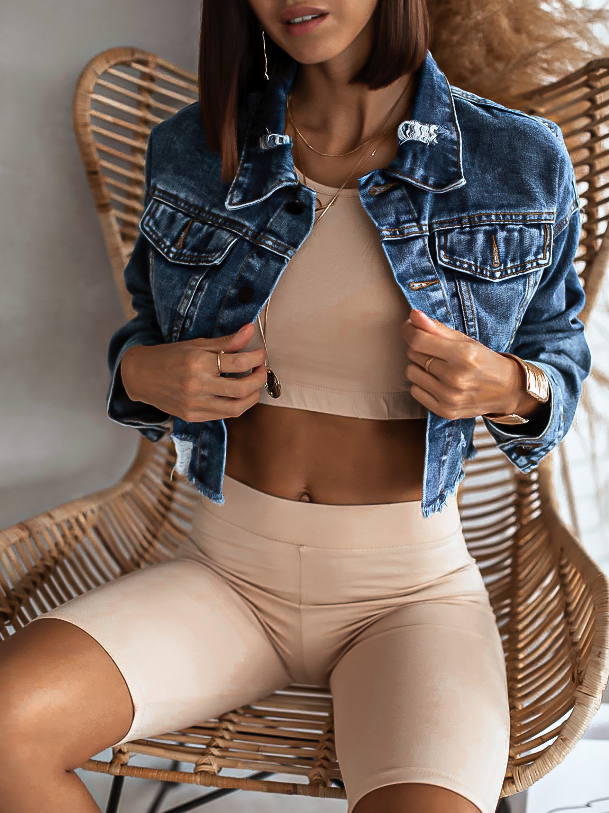Denim bunda Smiley Velikost: S