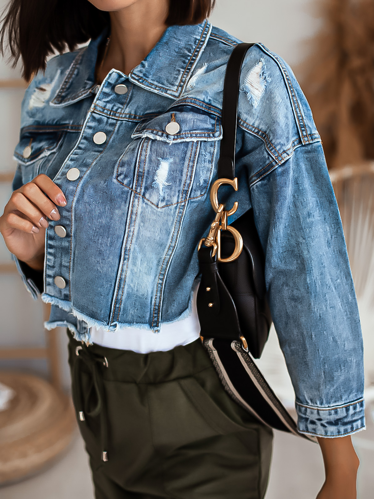 Denim bunda Love Velikost: S