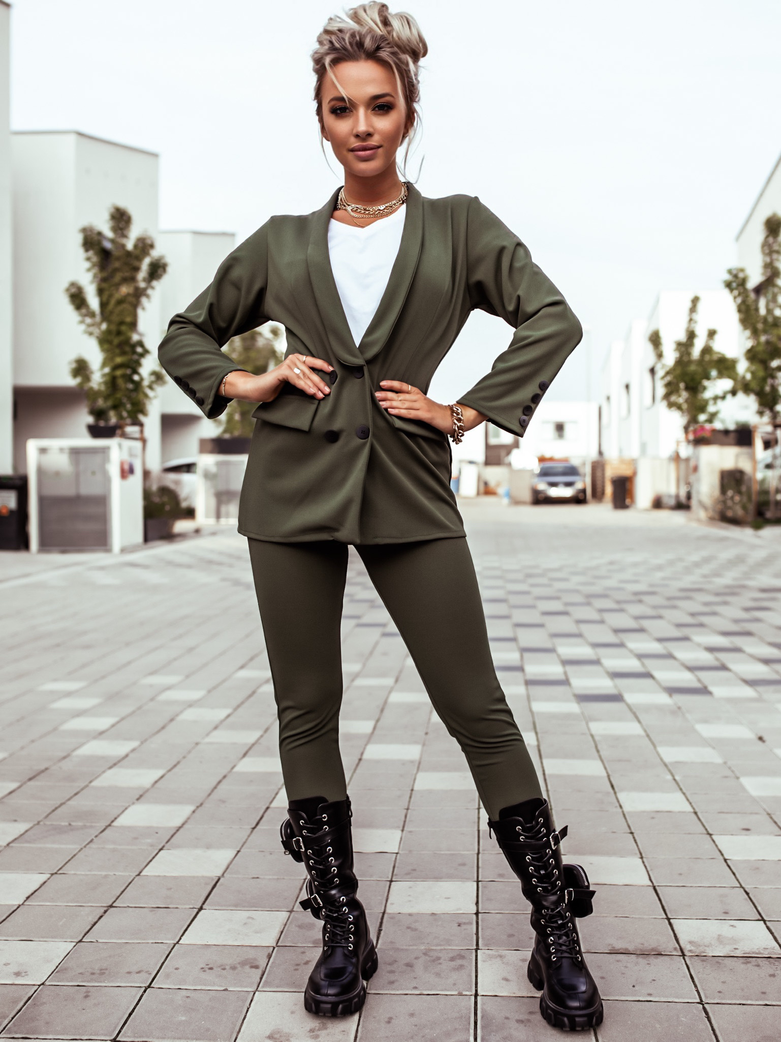 Komplet Elisea Barva: Khaki