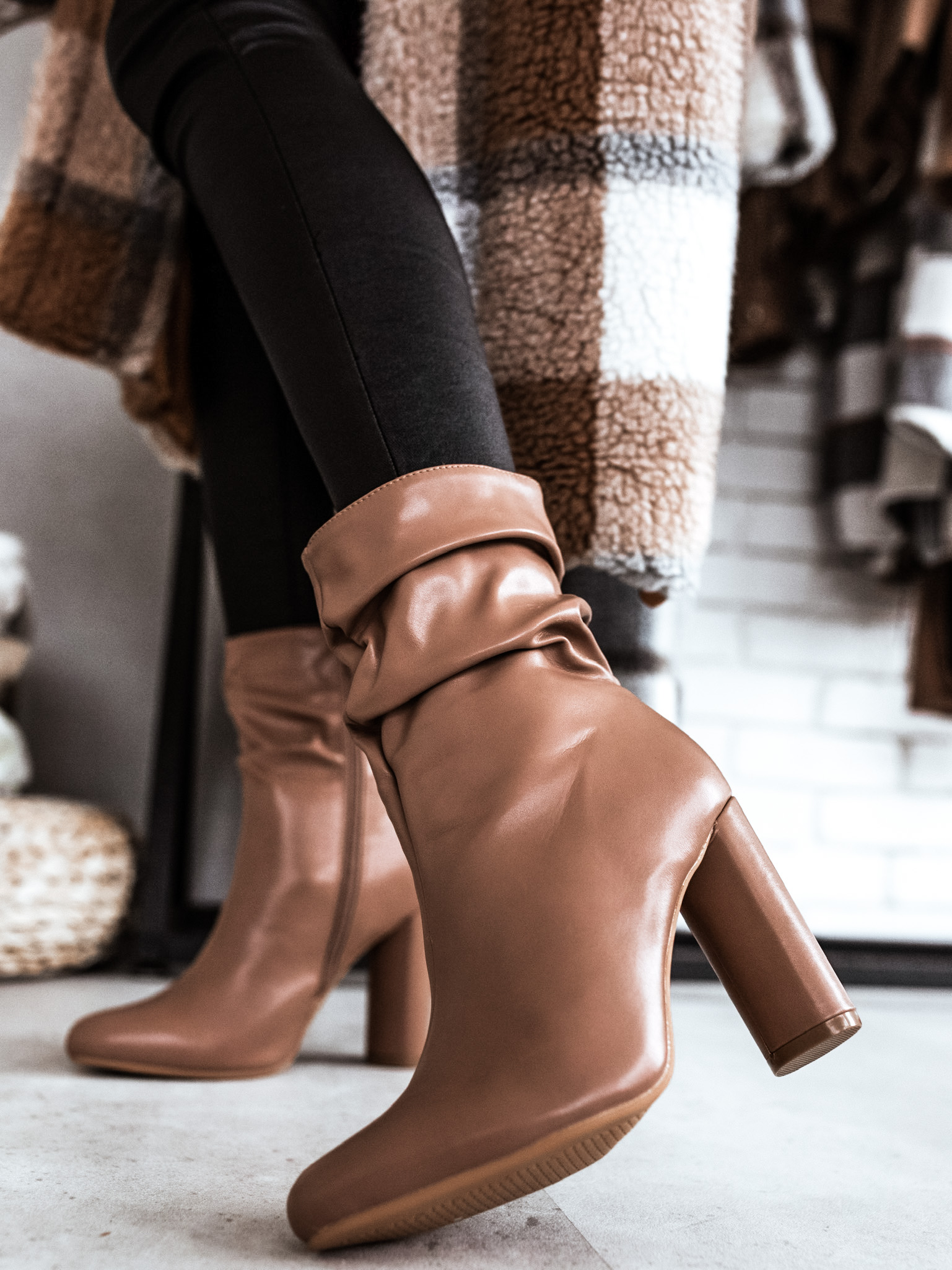 Boty Olga/khaki Velikost: 38