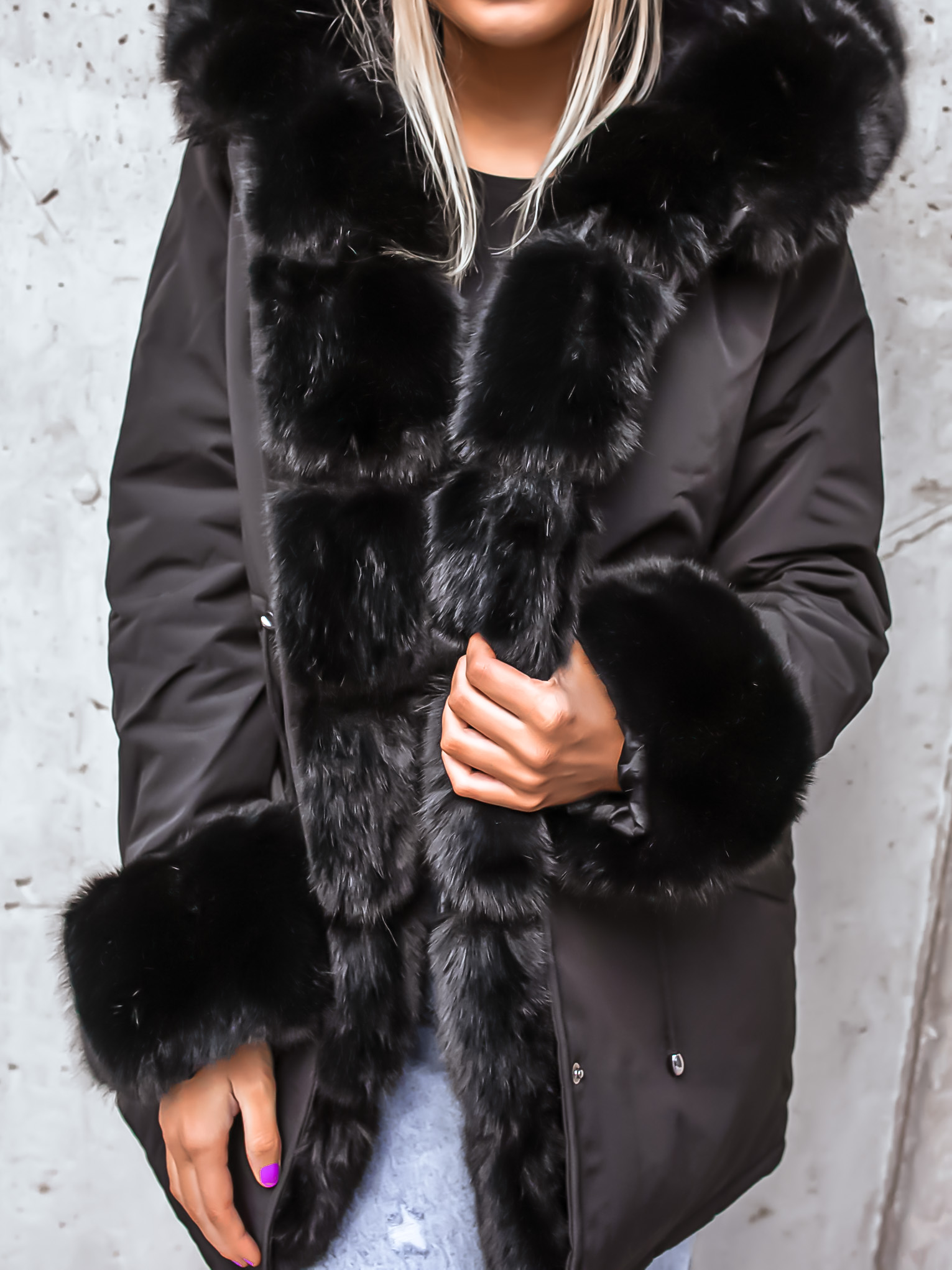 Bunda Atalia/black-black Velikost: S